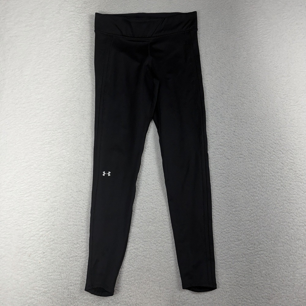 Under Armour Front Pocket Leggings Womens M Black Compression Skinny 1353145